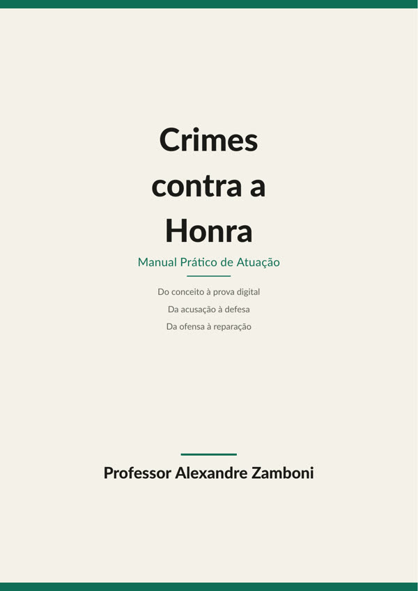 Capa de Crimes contra a Honra: Manual Prático de Atuação